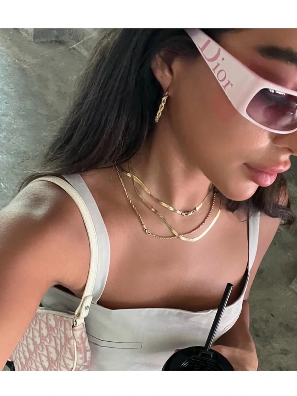 RARE🍒Christian DIOR Your Dior pink logo Y2K sunglasses John Galliano Era.